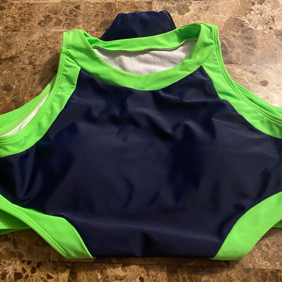 COPY - One piece bathing suit never used Green & Blue never worn - Picture 4 of 4